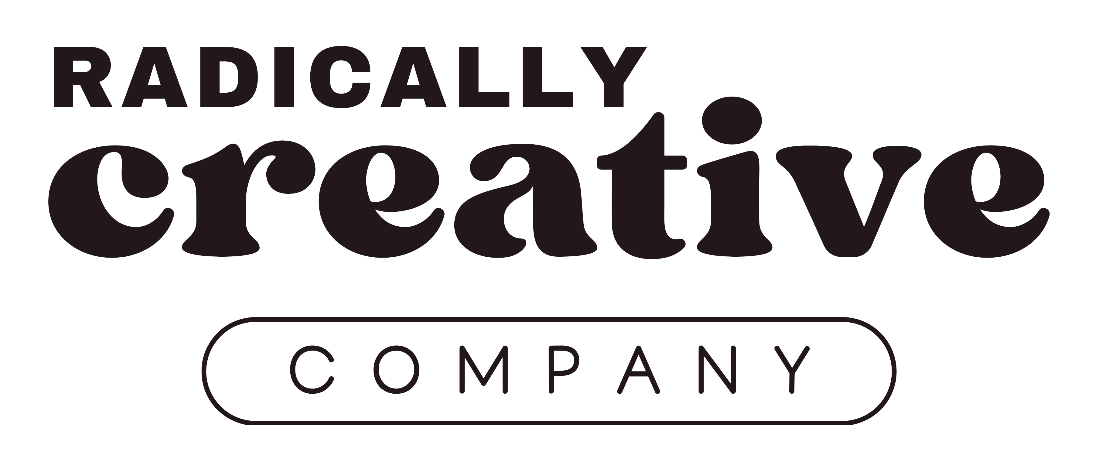 Radically Creative Company Logo in Charcoal Espresso.